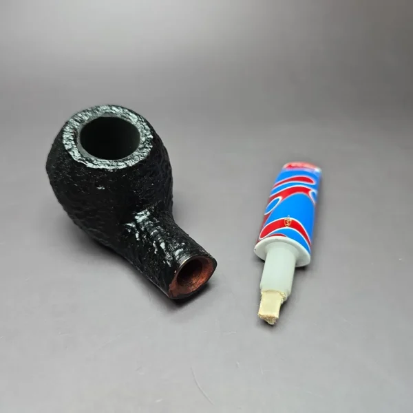 Savinelli Colombina 673 KS Rusticated Bulldog Black Briar Pipe, 6mm, New - Image 13