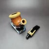 Tom Spanu 2000 Millennio Smooth Pot w/ Boxwood Estate Briar Pipe, Unsmoked - Image 15