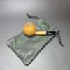 Vitale Sandblasted Ball w/ Galalith (Two Star) Handmade Briar Pipe, New - Image 16