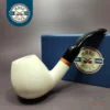 MBSD Meerschaum Deluxe Translucent Brandy Block Meerschaum Pipe, Briar-Mortise