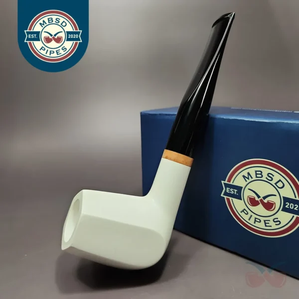MBSD Meerschaum Deluxe Panel Block Meerschaum Pipe Briar-Mortise