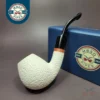 MBSD Meerschaum Deluxe Rusticated Brandy Block Meerschaum Pipe Briar-Mortise