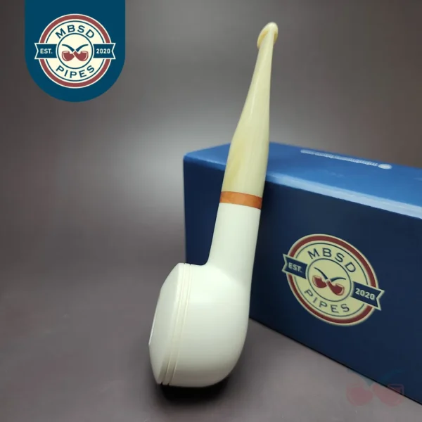MBSD Meerschaum Deluxe Bullcap Block Meerschaum Pipe Briar-Mortise 9mm