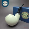 MBSD Meerschaum Silver Reverse Calabash Egg Block Meerschaum Pipe