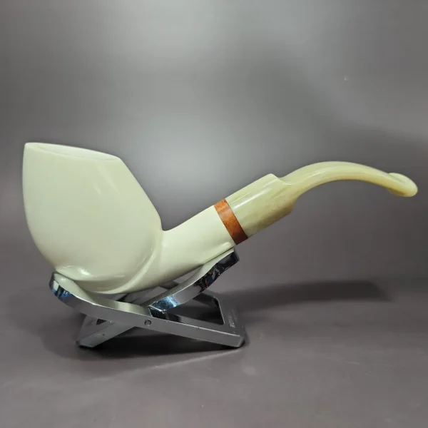 MBSD Meerschaum Deluxe Swan Block Meerschaum Pipe Briar-Mortise 9mm - Image 3