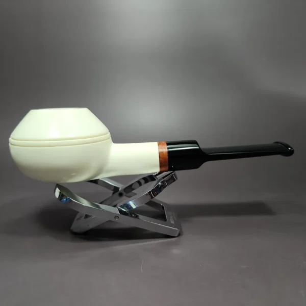 MBSD Meerschaum Deluxe Bullcap Block Meerschaum Pipe Briar-Mortise - Image 3