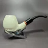 MBSD Meerschaum Deluxe Translucent Brandy Block Meerschaum Pipe, Briar-Mortise - Image 3