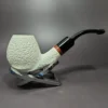 MBSD Meerschaum Deluxe Rusticated Brandy Block Meerschaum Pipe Briar-Mortise - Image 3