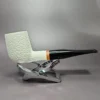 MBSD Meerschaum Deluxe Rusticated Billiard Block Meerschaum Pipe Briar-Mortise - Image 3