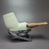 MBSD Meerschaum Silver Reverse Calabash Devil Anse Block Meerschaum Pipe, New - Image 3