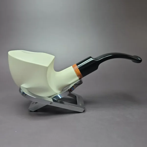 MBSD Meerschaum Deluxe Smooth Pickaxe Block Meerschaum Pipe, Briar-Mortise - Image 3