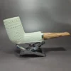 MBSD Meerschaum Silver Reverse Calabash Lattice Stack Block Meerschaum Pipe - Image 3