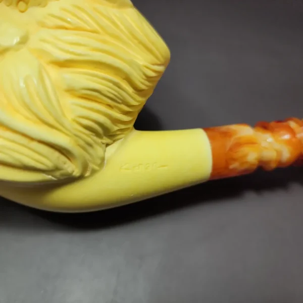 MBSD Meerschaum Masters by Kenan XL Chinese Dragon Block Meerschaum Pipe, New - Image 4