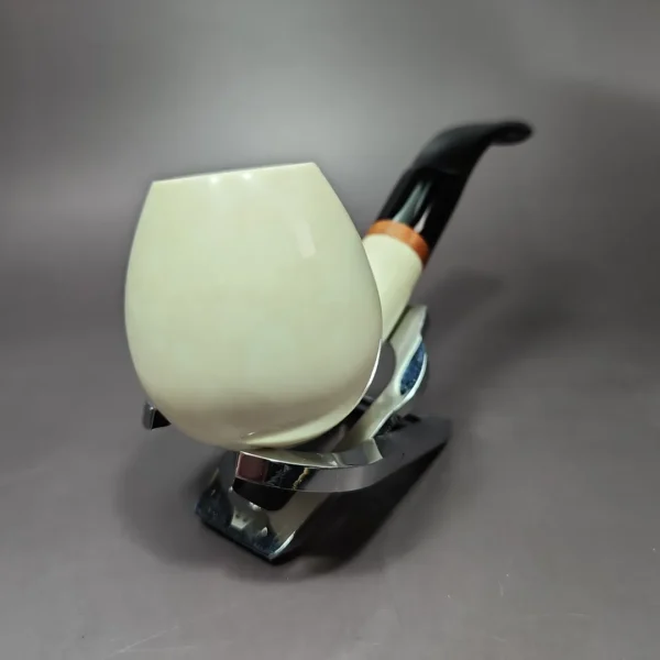 MBSD Meerschaum Deluxe Translucent Brandy Block Meerschaum Pipe, Briar-Mortise - Image 4