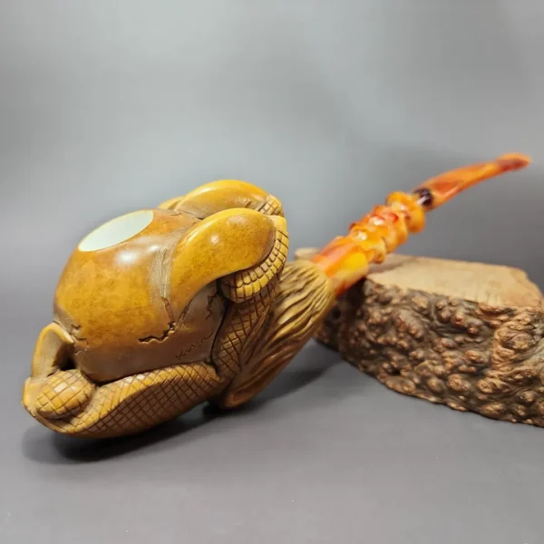 MBSD Meerschaum Masters by Kenan XL Dragon Claw Block Meerschaum Pipe, New - Image 4