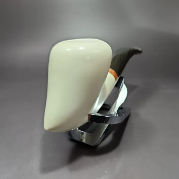 MBSD Meerschaum Deluxe Skater Block Meerschaum Pipe, Briar-Mortise, 9mm - Image 4
