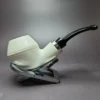 MBSD Meerschaum Silver Reverse Calabash Rhodesian Block Meerschaum Pipe - Image 4