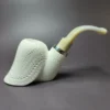 MBSD Meerschaum Silver Reverse Calabash Volcano Sitter Block Meerschaum Pipe - Image 4