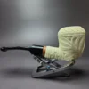 MBSD Meerschaum Deluxe Masonic Rhodesian Block Meerschaum Pipe, Briar-Mortise - Image 4