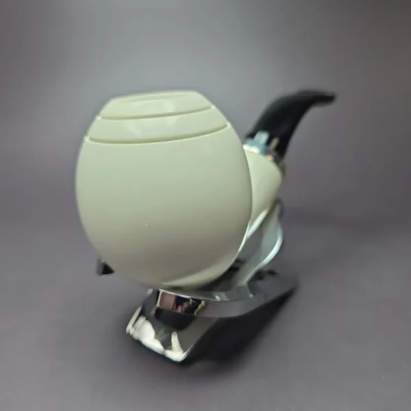 MBSD Meerschaum Silver Reverse Calabash Egg Block Meerschaum Pipe - Image 3