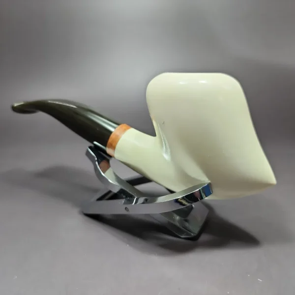 MBSD Meerschaum Deluxe Skater Block Meerschaum Pipe, Briar-Mortise, 9mm - Image 5
