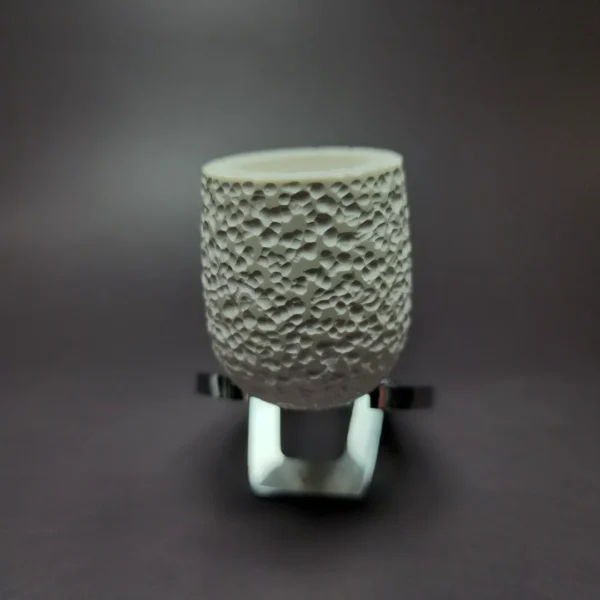 MBSD Meerschaum Deluxe Rusticated Billiard Block Meerschaum Pipe, Briar-Mortise - Image 5