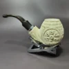 MBSD Meerschaum Silver Reverse Calabash Floral Egg Block Meerschaum Pipe - Image 5