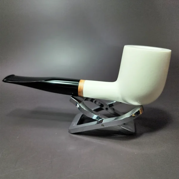 MBSD Meerschaum Deluxe Billiard Block Meerschaum Pipe Briar-Mortise - Image 6