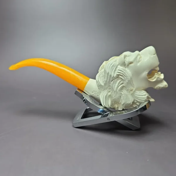 Lion Estate Block Meerschaum Pipe, Unsmoked - Image 6