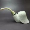 MBSD Meerschaum Silver Reverse Calabash Volcano Sitter Block Meerschaum Pipe - Image 6