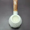 MBSD Meerschaum Deluxe Rusticated Apple Block Meerschaum Pipe, Briar-Mortise - Image 6
