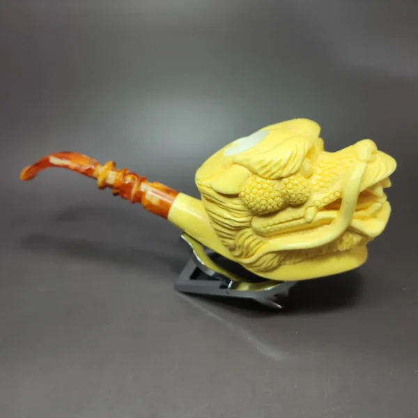 MBSD Meerschaum Masters by Kenan XL Chinese Dragon Block Meerschaum Pipe, New - Image 7