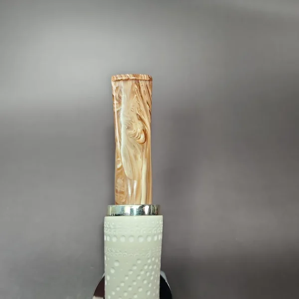 MBSD Meerschaum Silver Reverse Calabash Lattice Stack Block Meerschaum Pipe - Image 7