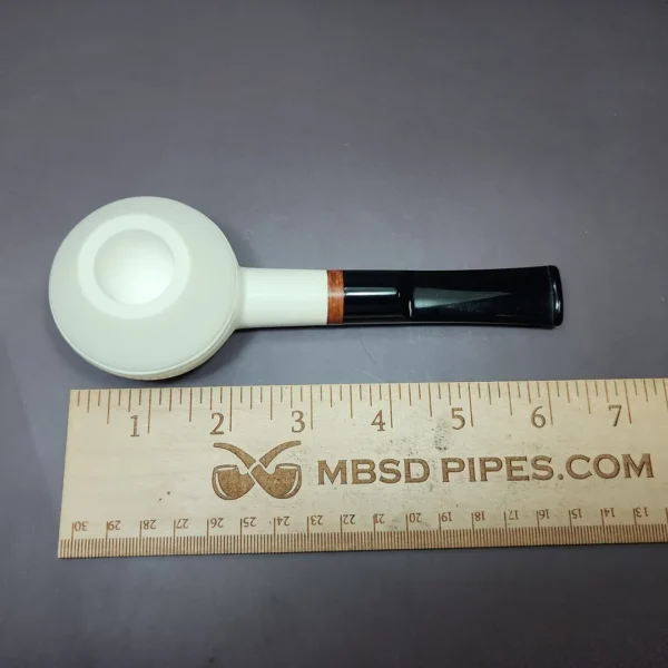 MBSD Meerschaum Deluxe Bullcap Block Meerschaum Pipe Briar-Mortise - Image 8