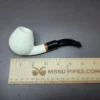 MBSD Meerschaum Deluxe Rusticated Brandy Block Meerschaum Pipe Briar-Mortise - Image 8