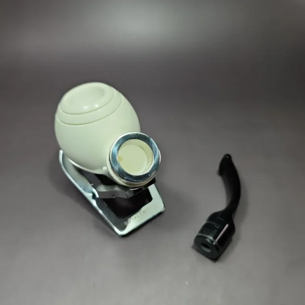 MBSD Meerschaum Deluxe Silver Reverse Calabash Danish Egg Block Meerschaum Pipe - Image 8