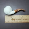 MBSD Meerschaum Deluxe Rusticated Apple Block Meerschaum Pipe, Briar-Mortise - Image 8