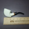 MBSD Meerschaum Deluxe Smooth Pickaxe Block Meerschaum Pipe, Briar-Mortise - Image 8