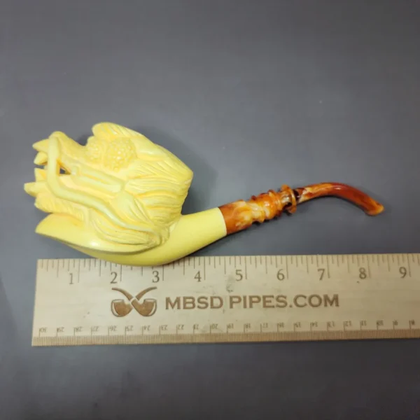 MBSD Meerschaum Masters by Kenan XL Chinese Dragon Block Meerschaum Pipe, New - Image 9