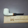 MBSD Meerschaum Deluxe Rusticated Billiard Block Meerschaum Pipe, Briar-Mortise - Image 9