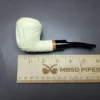 MBSD Meerschaum Deluxe Masonic Rhodesian Block Meerschaum Pipe, Briar-Mortise - Image 9