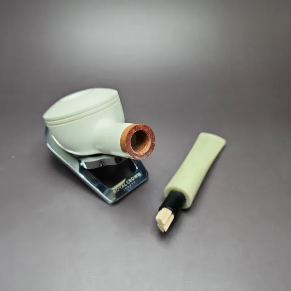 MBSD Meerschaum Deluxe Bullcap Block Meerschaum Pipe Briar-Mortise 9mm - Image 10