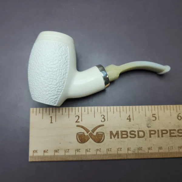 MBSD Meerschaum Silver Reverse Calabash Barrel Block Meerschaum Pipe - Image 10