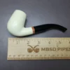 MBSD Meerschaum Deluxe Smooth Bent Billiard Block Meerschaum Pipe, Briar-Mortise - Image 10