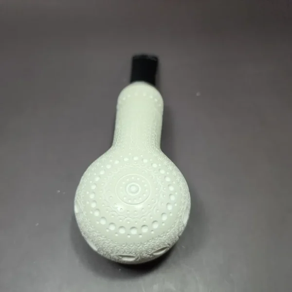 MBSD Meerschaum Silver Reverse Calabash Lattice Tomato Block Meerschaum Pipe - Image 10
