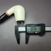 MBSD Meerschaum Deluxe Smooth Bent Billiard Block Meerschaum Pipe, Briar-Mortise - Image 11