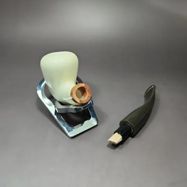 MBSD Meerschaum Deluxe Skater Block Meerschaum Pipe, Briar-Mortise, 9mm - Image 11