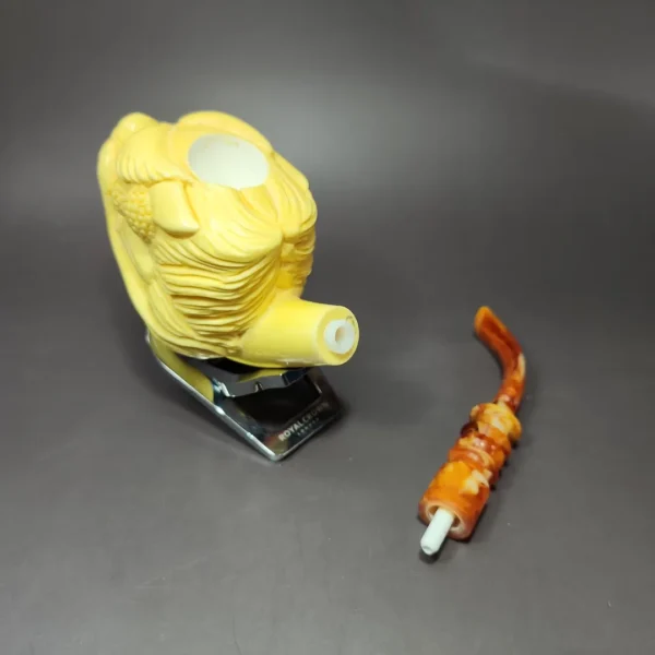 MBSD Meerschaum Masters by Kenan XL Chinese Dragon Block Meerschaum Pipe, New - Image 11