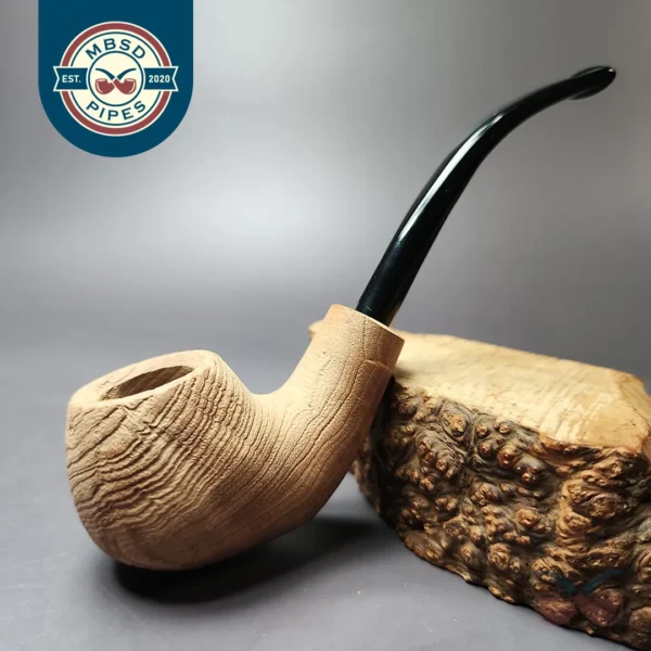 Morgan Bones Sandblasted Demiwarden Apple Briar Pipe, New