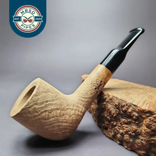 Morgan Bones Sandblasted Nosewarmer Lovat Briar Pipe, New